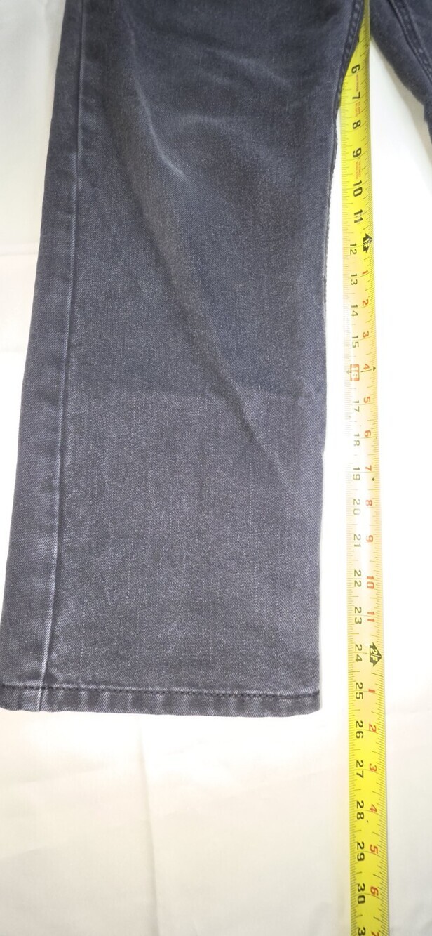 Levi's 500 Relaxed Fit Size 32x27 Jeans Black Denim Men's Red Tab Sku 171 - Picture 2 of 5